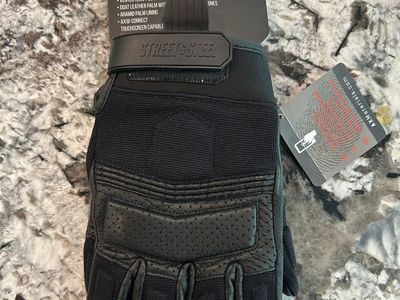 Street & Steel Holeshot 2 Motorcycle Gloves - Black, Size Large