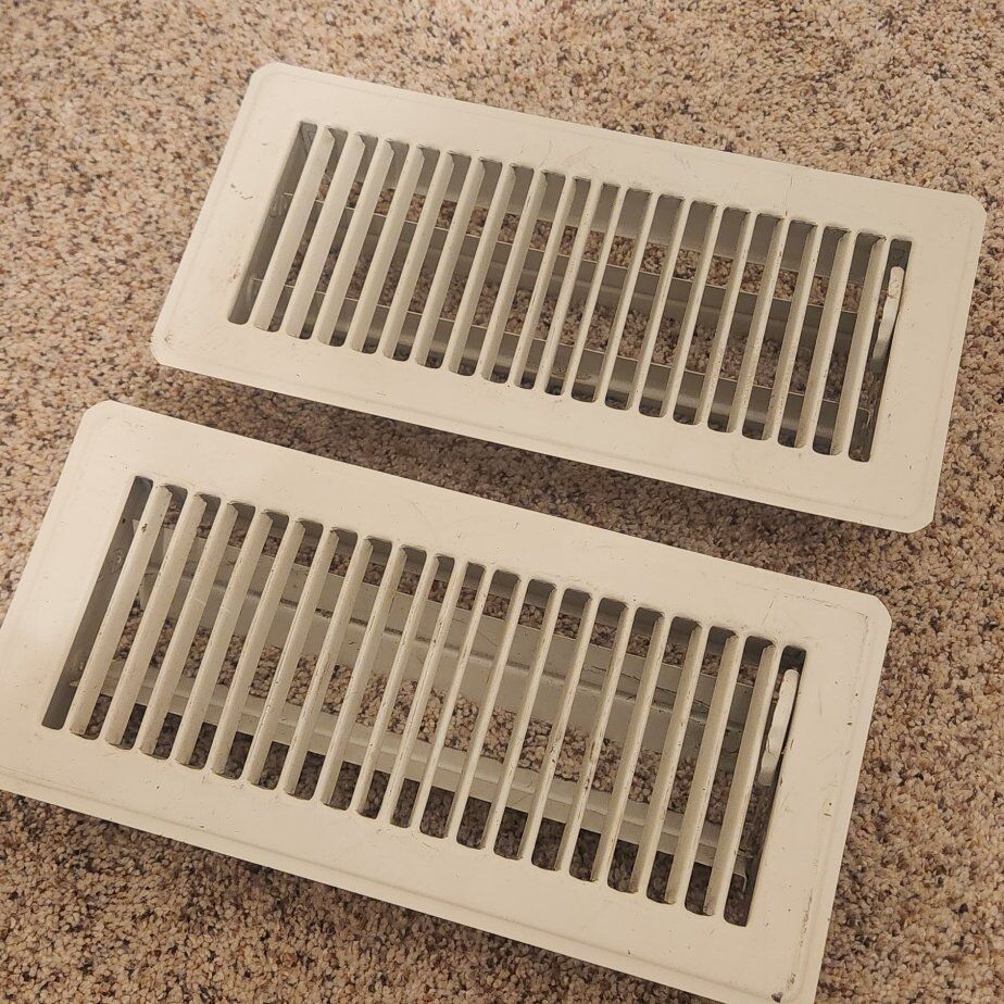 Air register covers 10x4 metal white