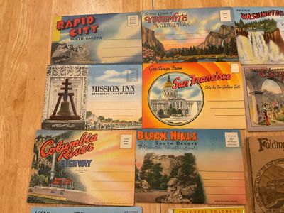 (18) 1930’s & 1940’s Souvenir Postcard Folders and Misc.