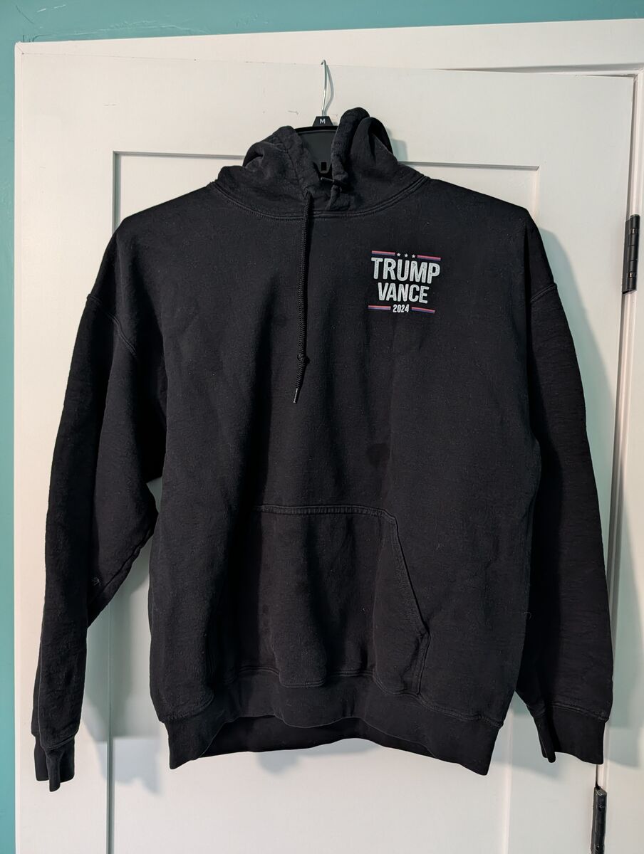 Trump Vance 2024 Black Hooded Large Sweat Shirt