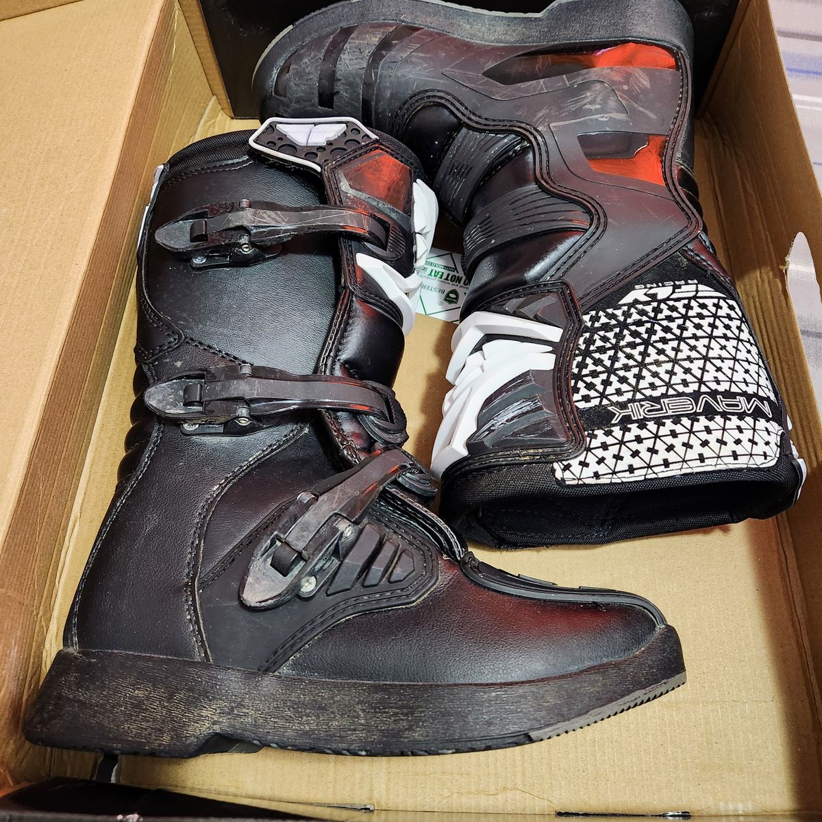 FLY Racing Youth Maverik Motocross Boots Black Size 06 (364-55106)