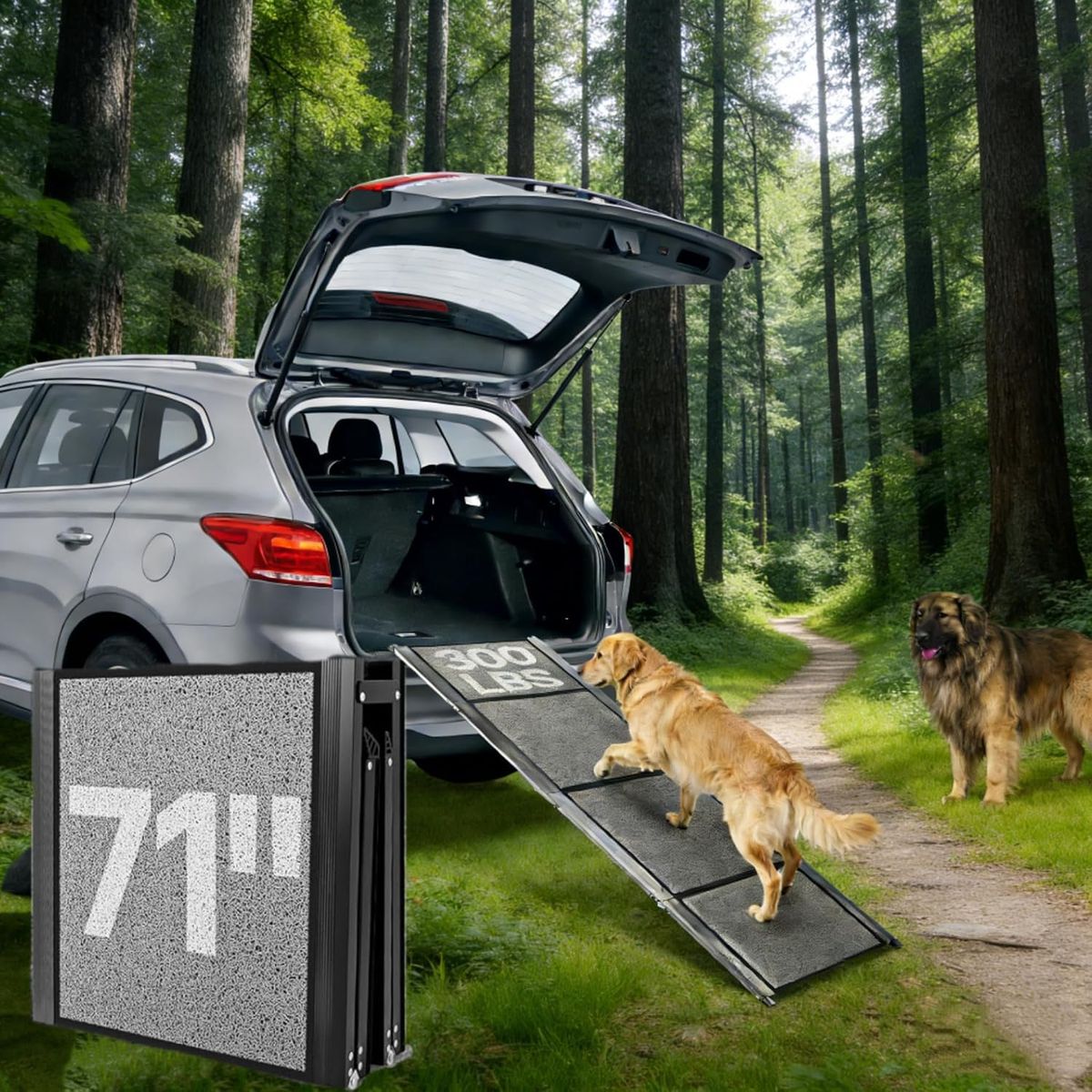 71" x 21" (300 lbs) Large Folding Dog Ramp