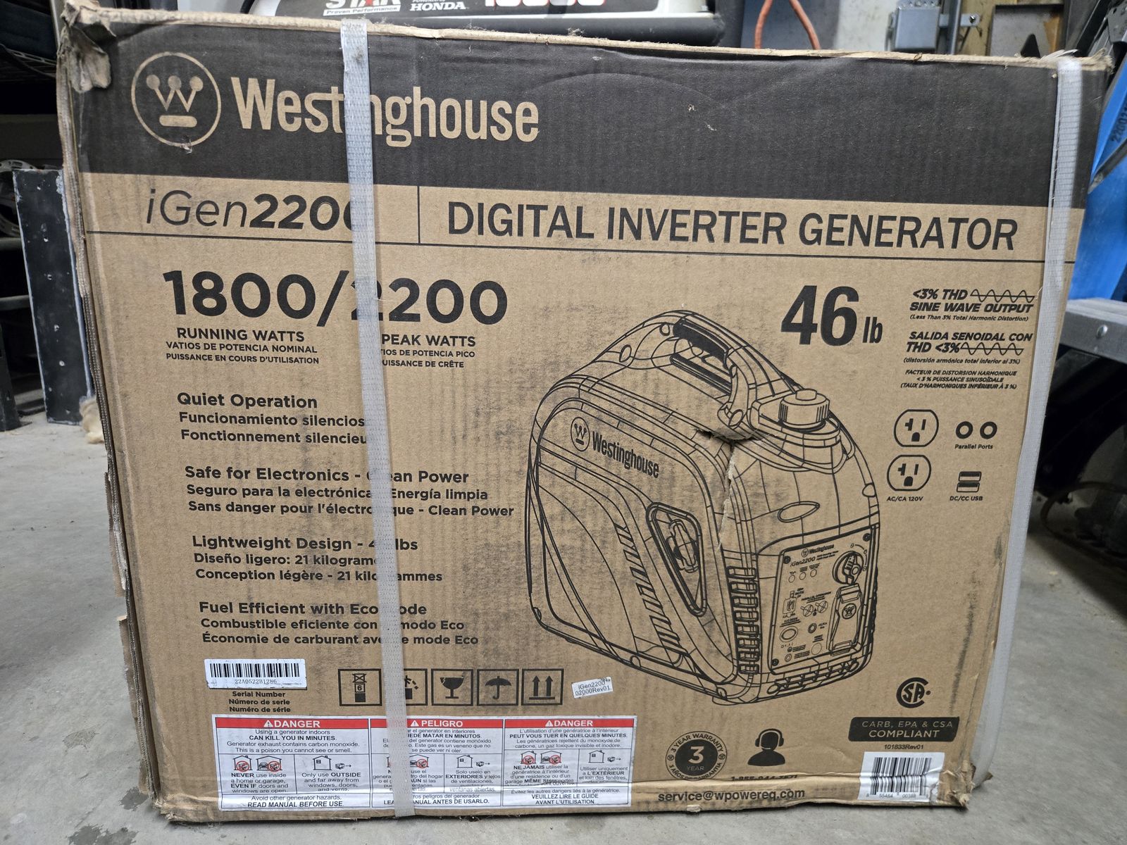 Westinghouse iGen 2200 inverter generator