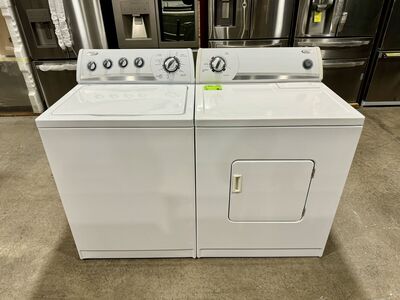 WHIRLPOOL WASHER AND DRYER SET WITH WARRANTY