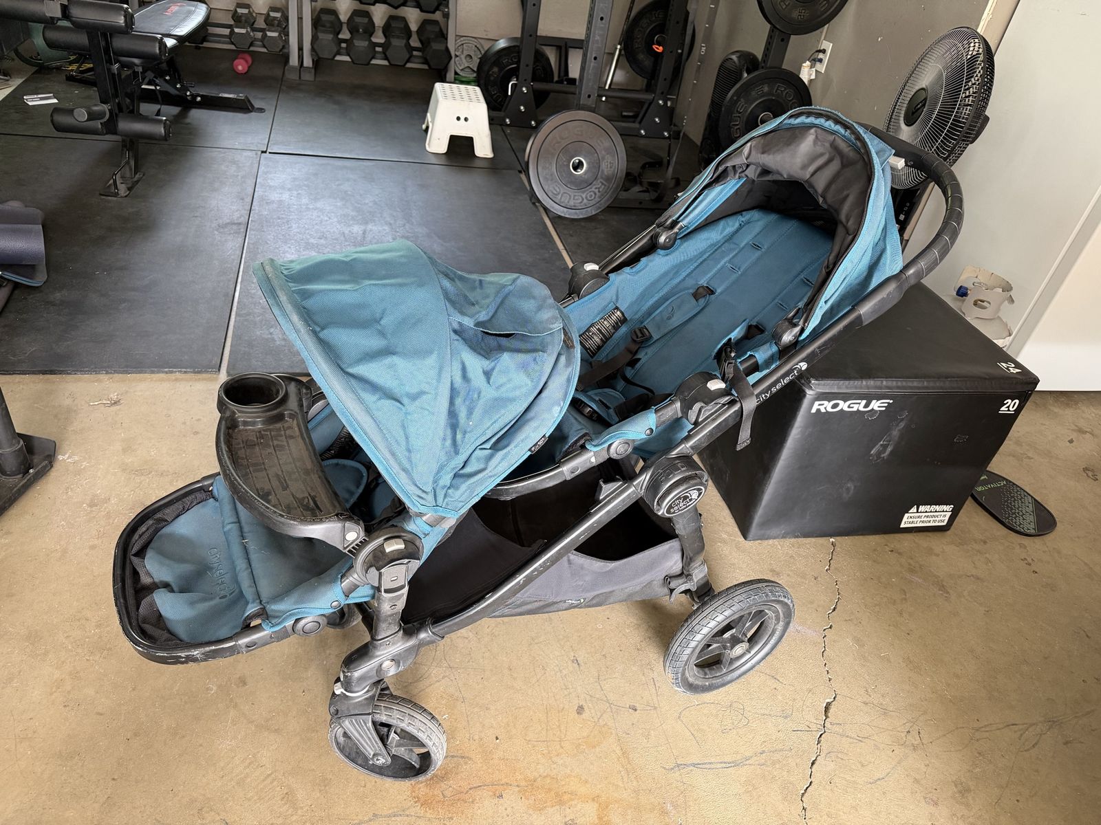 Baby Jogger City Select Double Stroller - Teal, 8 Yrs Old, Good Condition, Double Seating