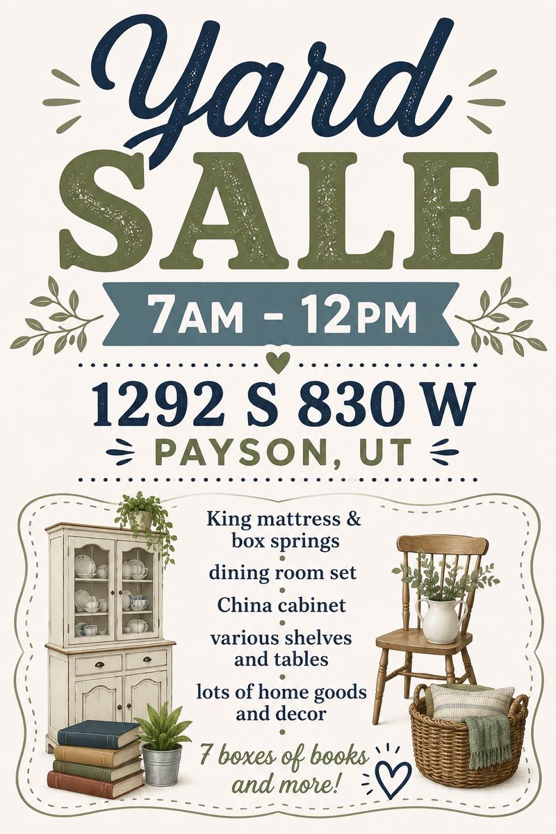 Yard sale Payson 8/8
