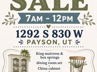 Yard sale Payson 8/8