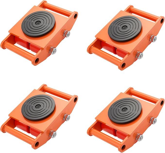 Garvee Machinery Mover Industrial Heavy Duty Skate Dolly, 4 Wheels & 360° Rotation Non-Slip Tray.