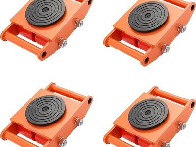 Garvee Machinery Mover Industrial Heavy Duty Skate Dolly, 4 Wheels & 360° Rotation Non-Slip Tray.