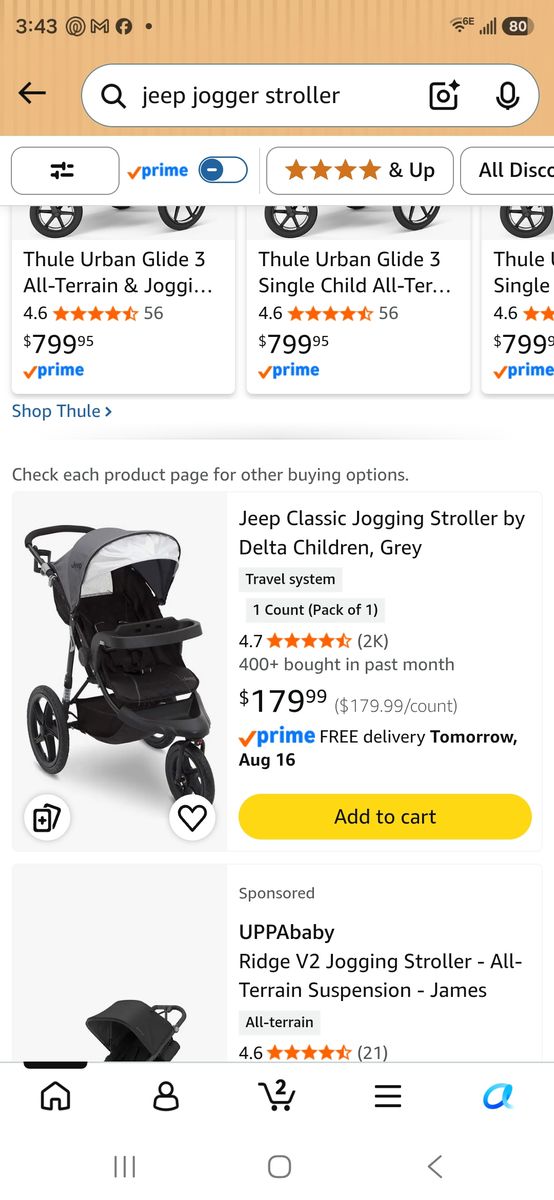 Jeep Jogging Stroller