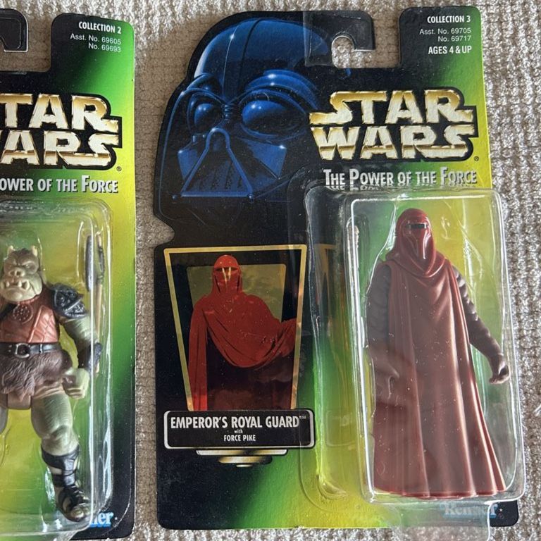 90’s Star Wars The Power of the Force Emperor's Royal Guard Action Figure (Vintage) Green Card