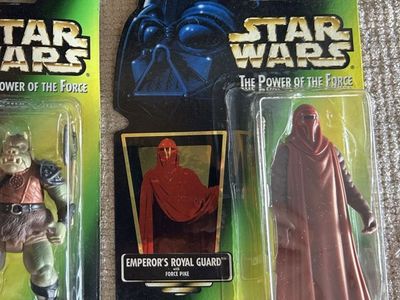 90’s Star Wars The Power of the Force Emperor's Royal Guard Action Figure (Vintage) Green Card
