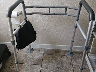 TABEKE Toilet Safety Rails with Storage Bag