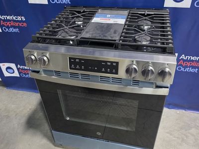 GE Slide-In Gas Range with EasyClean (Stainless Steel), 30-Inch Wide, 5.3 Cu. Ft.