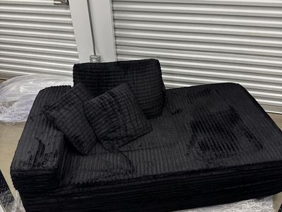 Black cloud Spineless memory foam couch piece NEW