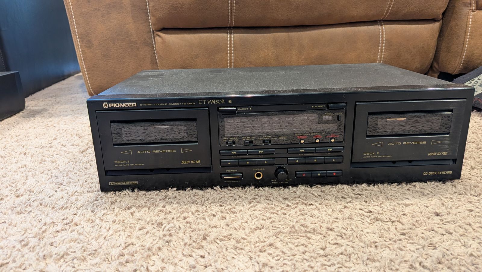 Pioneer Stereo Double Cassette Deck CT-W45OR