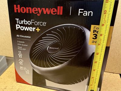 New Honeywell TurboForce Power+ Air Circulator Fan, 3 Speeds, 90° Pivot Head