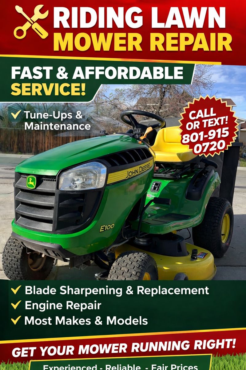 Riding Mower Repair!