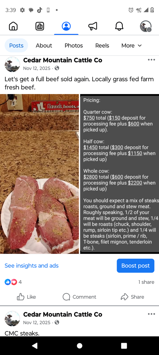 Half beef