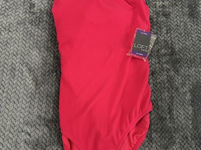 NEW Loft Women's Asymmetrical Textured One-Piece Swimsuit 2XL