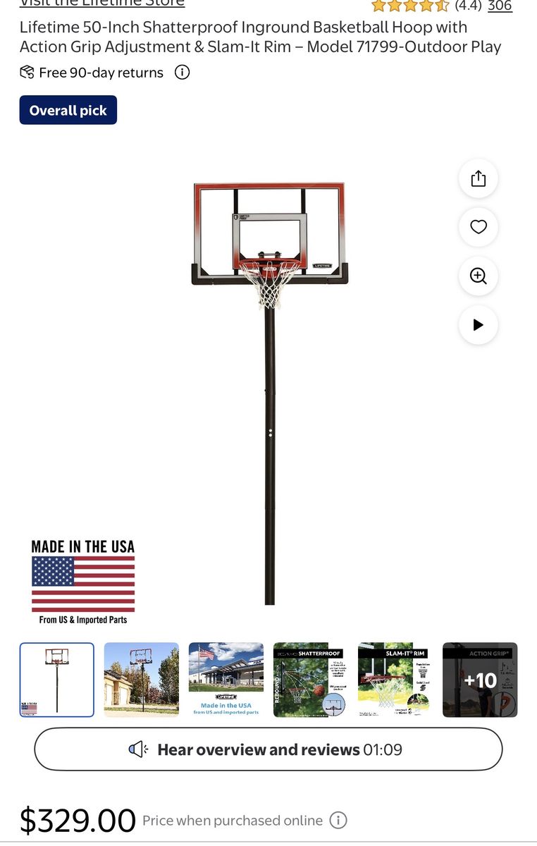 In Ground Basketball Hoop