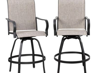 NEW in box set of 2 Outdoor All Weather Barstool Chairs