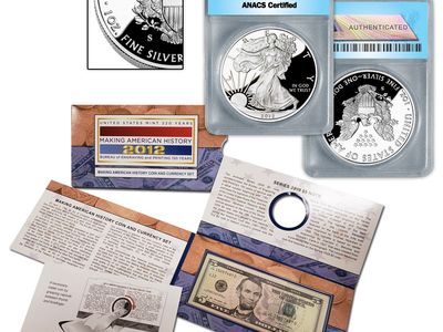 2012 US Mint Making American History Coin & Currency Set - 2012 Silver Eagle & Series 2009 $5 Note