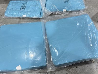 Set of Blue Patio Furniture Cushions 26x26 and 26x16
