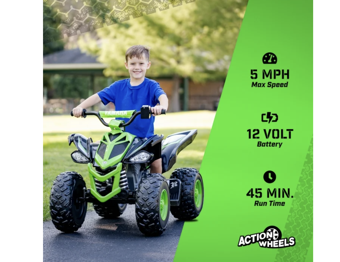 New in box, Yamaha Raptor 12V ATV Ride-on, Ages 3+, Speeds Up to 5 MPH, Battery and Charger