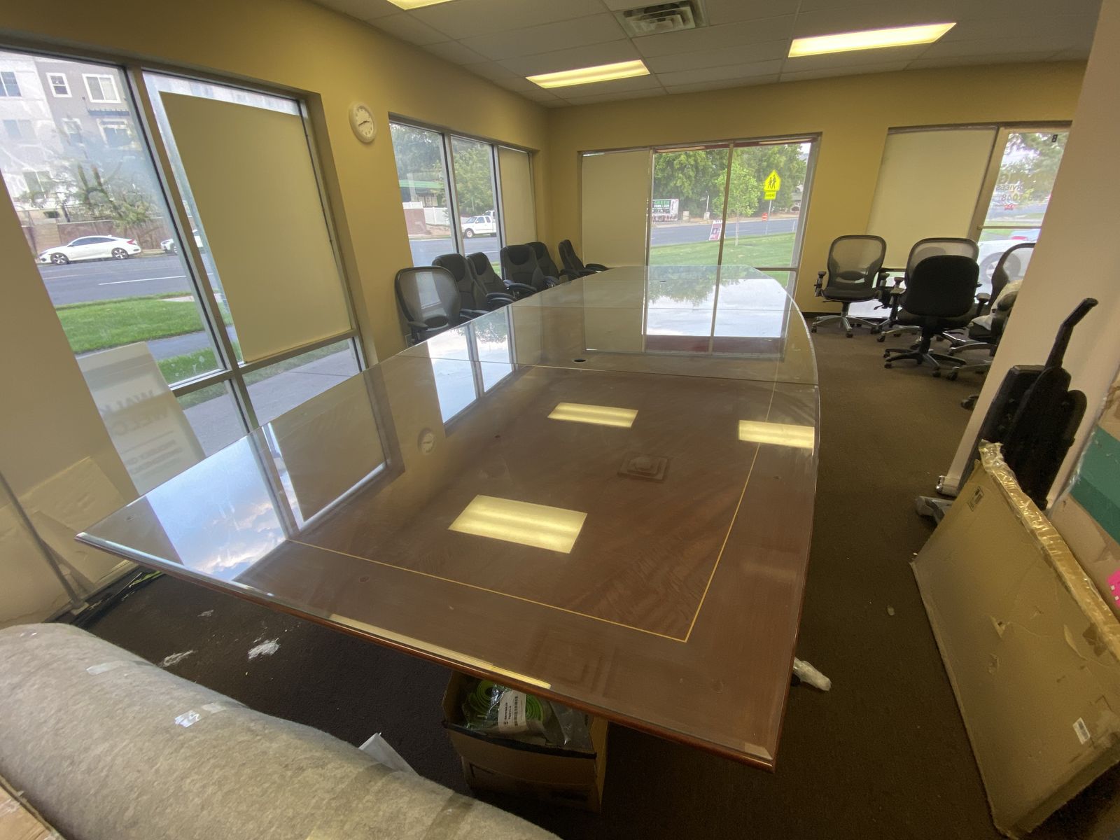 19' X 7' Custom Conference Table, retailed $40K when puchased