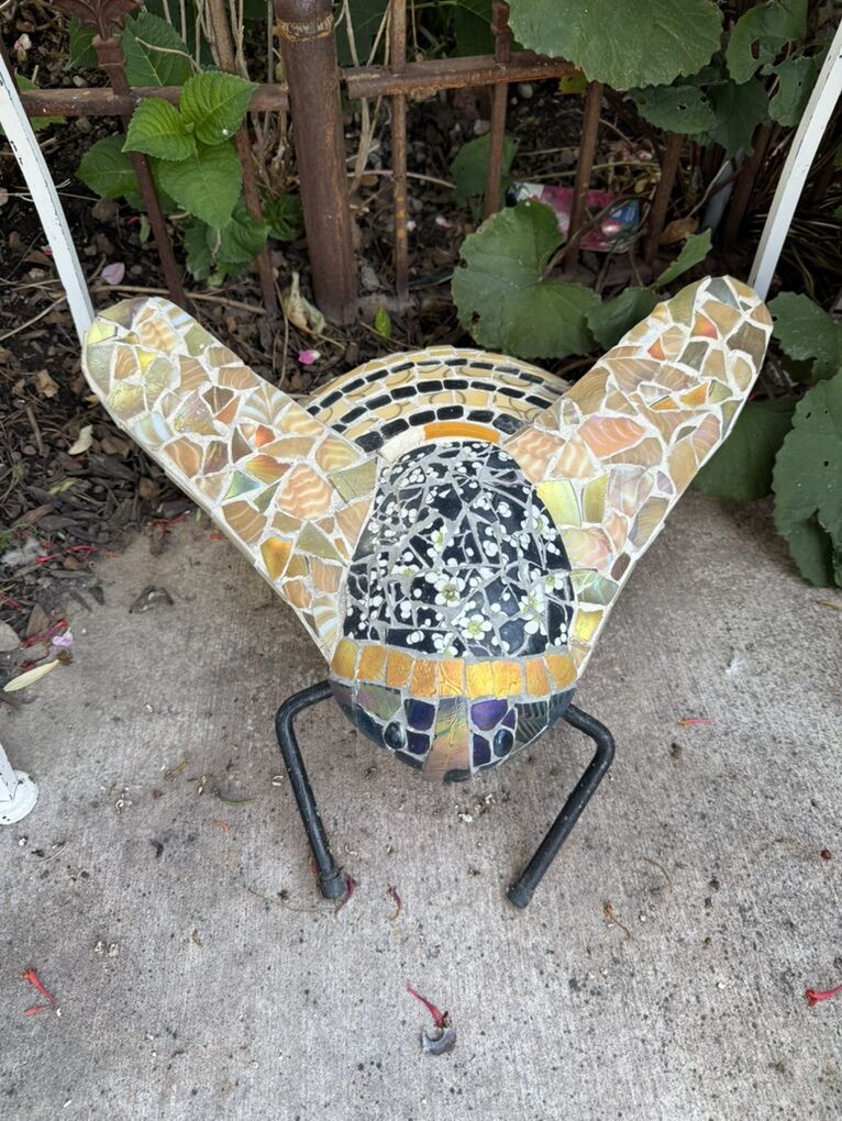 Large Mosaic Custom Made Bee Heavy Metal Frame 21