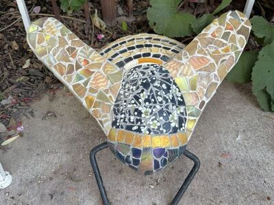 Large Mosaic Custom Made Bee Heavy Metal Frame 21