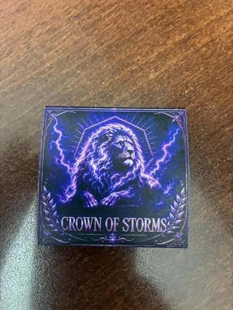 Crown of Storms Limited Edition Art Coin - Purple Lion & Goddess Design