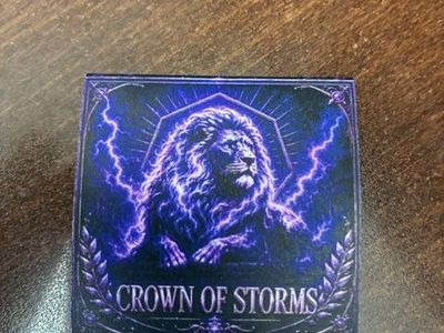 Crown of Storms Limited Edition Art Coin - Purple Lion & Goddess Design