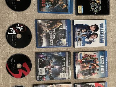 Assorted Blu-ray and DVD Movie Lot - Star Wars, Marvel, DC & More