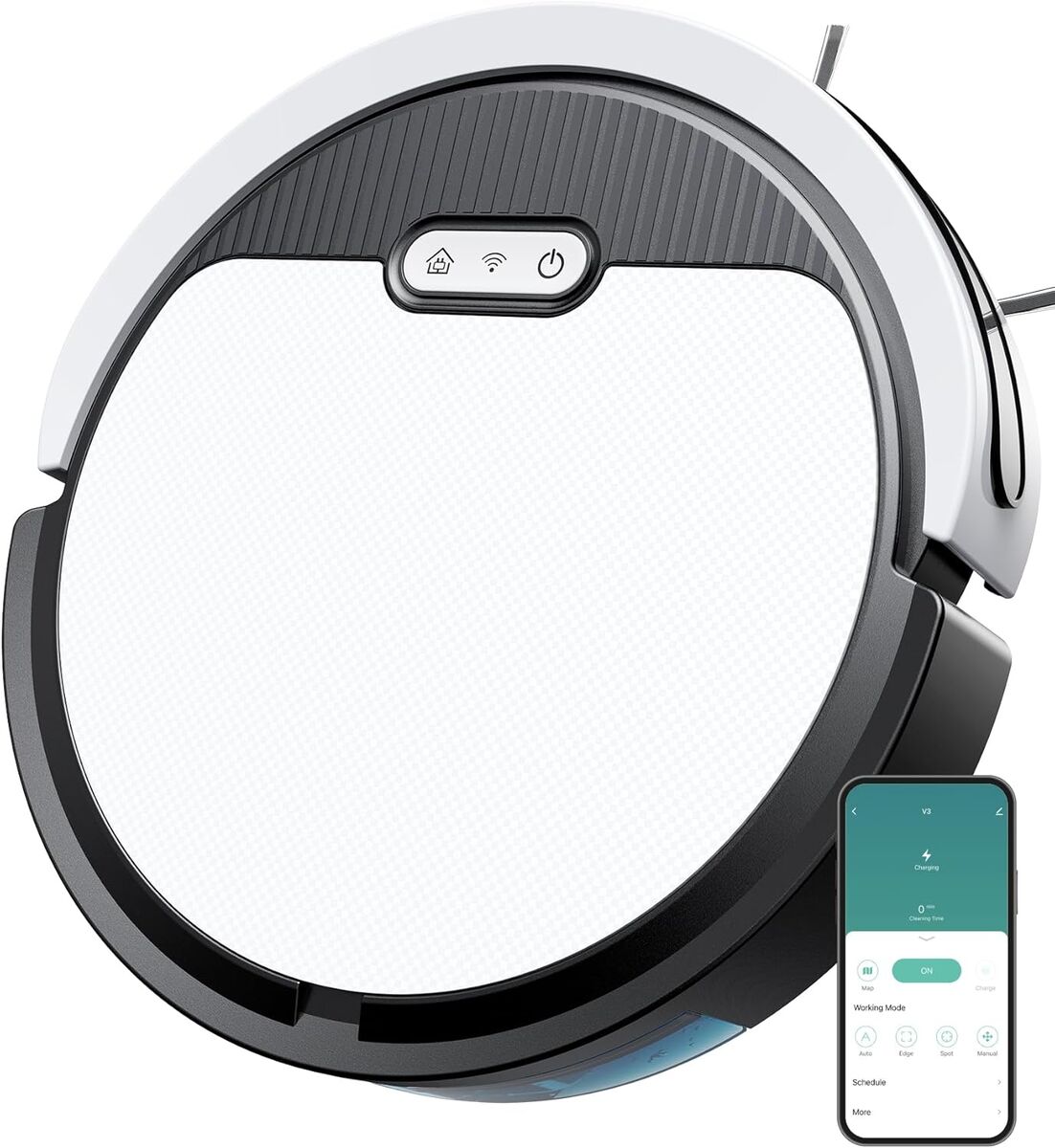 NEW Dyrabitick V3 Robot Vacuum and Mop, 3 in 1 Combo Cleaner for Home with Pet Hair and Hard Floor, 5000Pa Suction