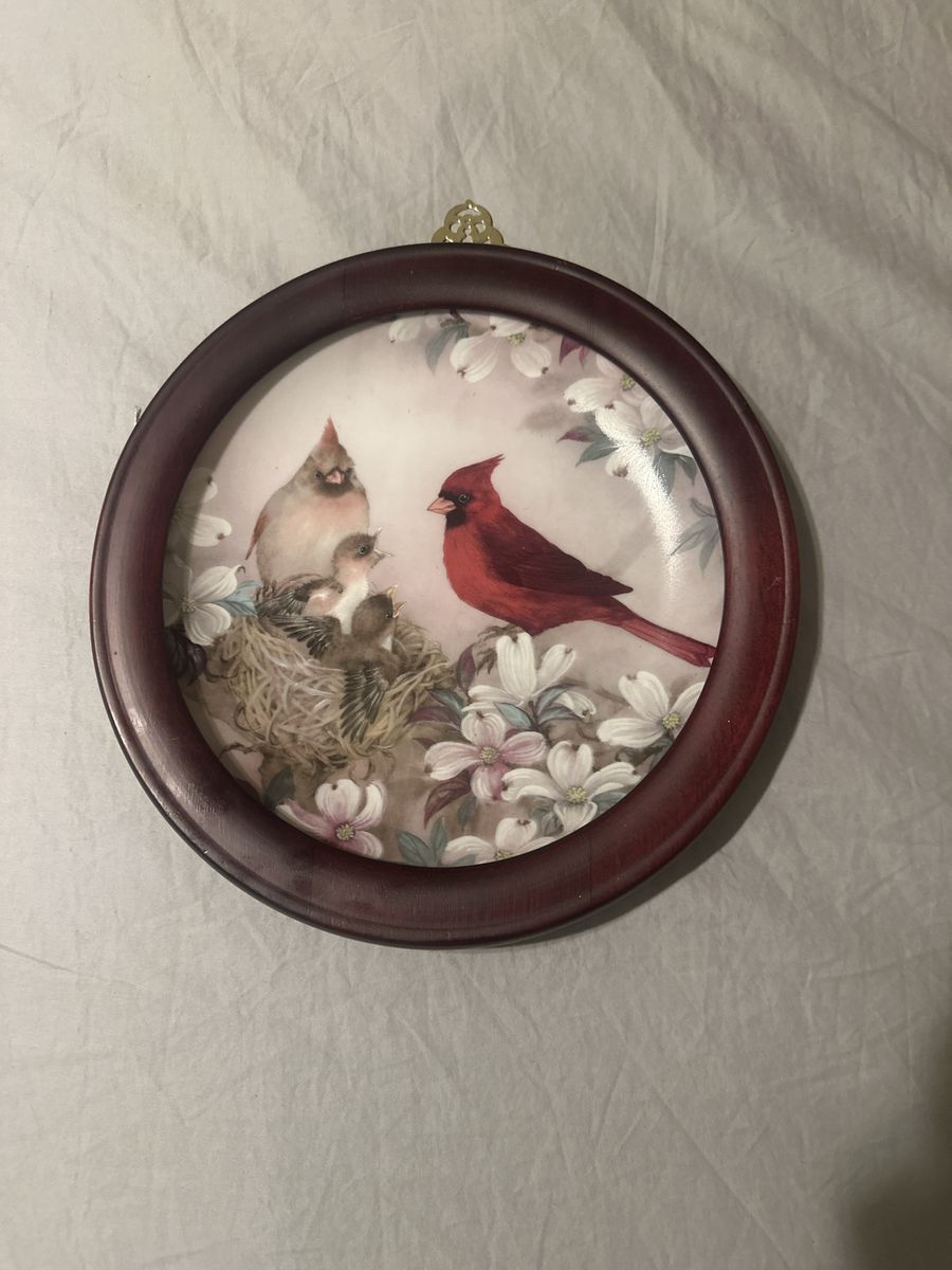 1989 W.S. George Morning Serenade Collector Plate by Lena Liu framed