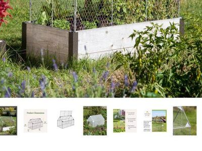 Gardens Alive Chicken Wire Crop Coop - Galvanized Plant & Crop Protection