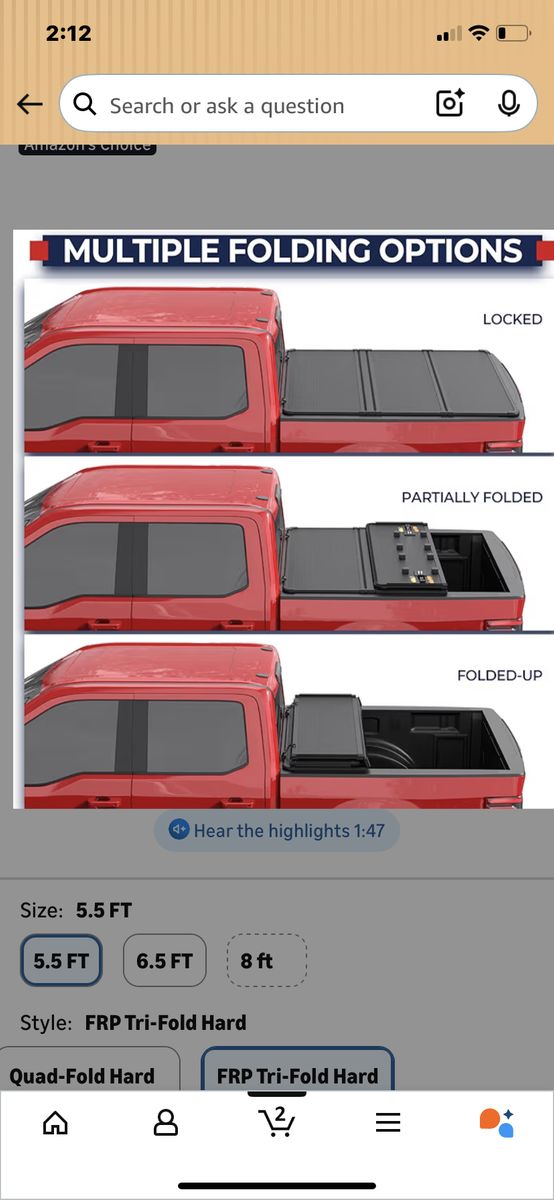 2015+ Ford F150 Toneau cOver nEw