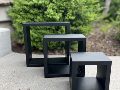Set Of 3 Decorative Black Cube Shelves | $25 OBO