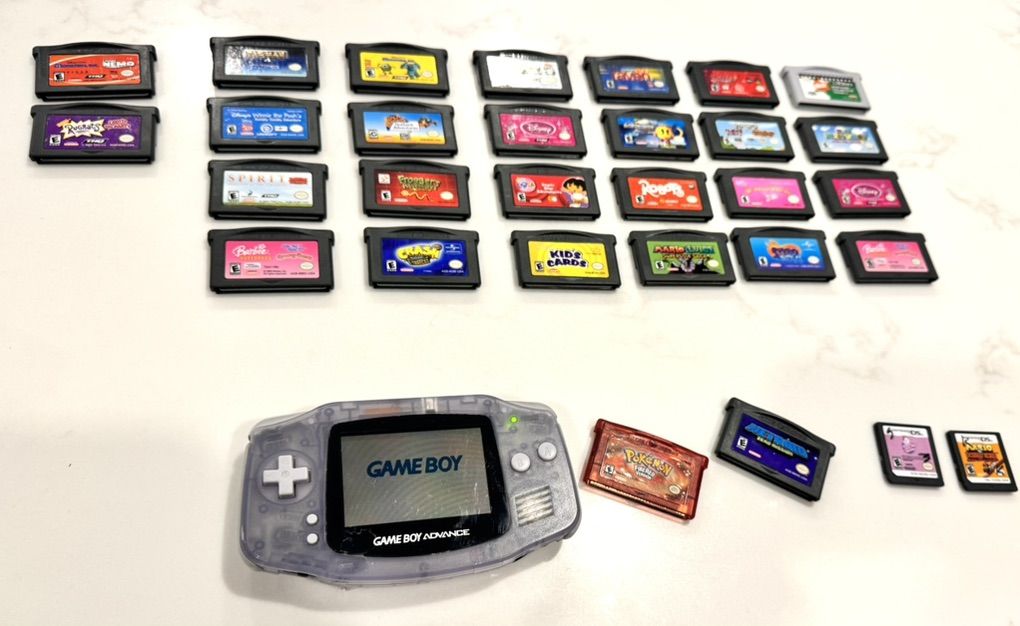 Retro Gameboy Advance Bundle With Pokemon And More