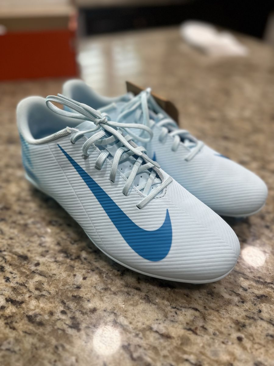 New Nike Mercurial Vapor 16 Club FG/MG Soccer Shoes - Glacier Blue - Men's 7 / Women's 8.5