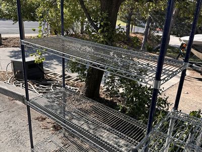Wire shelves