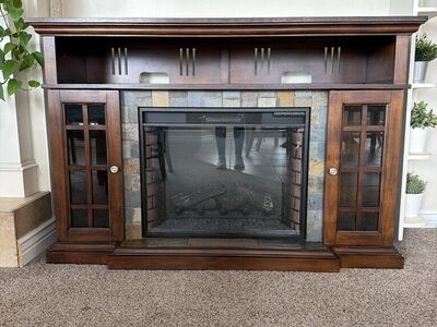 Electric Fire Place Tv Console