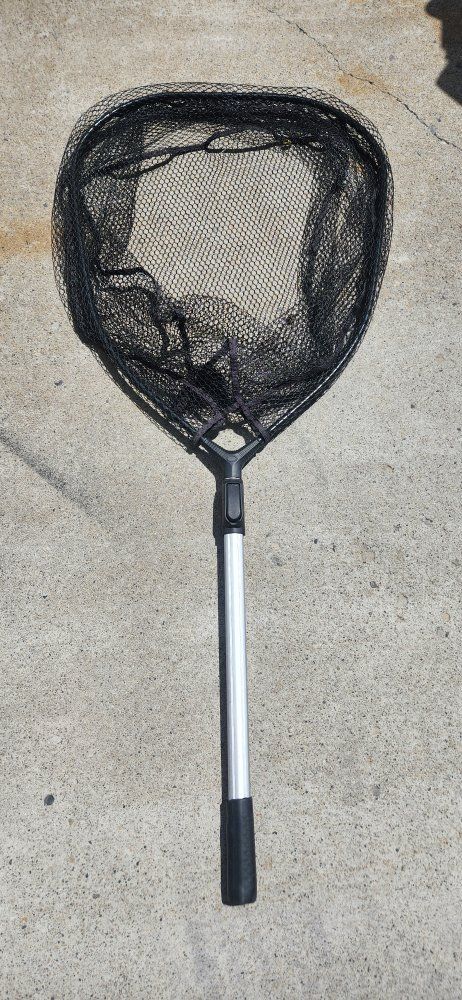 6ft Extendable Fishing Landing Net Rubberized.