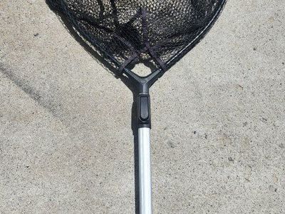 6ft Extendable Fishing Landing Net Rubberized.