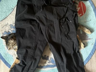 WXYZ Black Cargo Jogger Pants - XL, Drawstring Waist, Tapered Leg, Casual Comfort