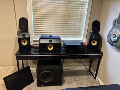 Bowers and Wilkins CDM1 special edition speakers and subwoofer