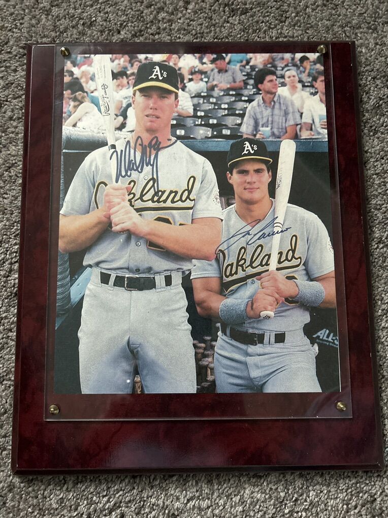 Mark McGwire Jose Canseco Dual Autograph COA 8x10