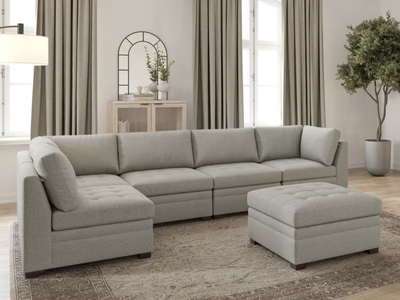CAMPUS SEASON SAVINGS – THOMASVILLE TISDALE BOUCLÉ 6-PIECE MODULAR SECTIONAL